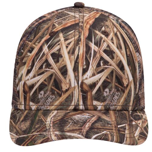 OTTO CAP Mossy Oak Camouflage Superior Polyester Twill 6 Panel Low Profile Mesh Back Trucker Hat Thumbnail