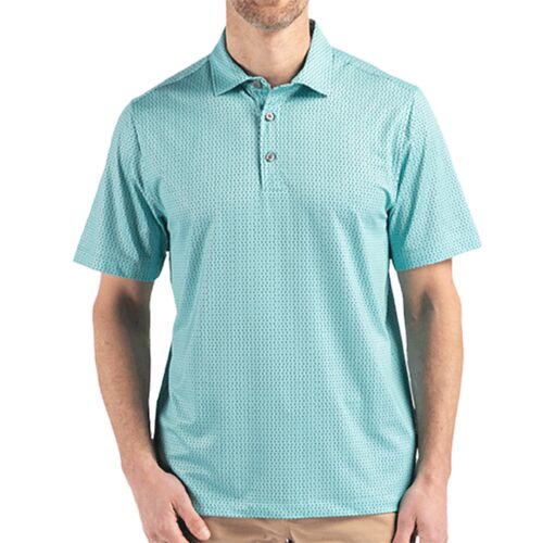 Cutter & Buck Pike Eco Shadow Check Print Recycled Mens Polo Thumbnail