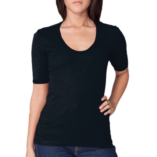 4362 Baby Rib S/S U-Neck T-Shirt Thumbnail