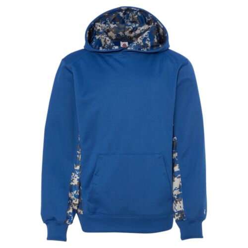 Youth Digital Camo Colorblock Performance Fleece Hooded Sweatshirt Thumbnail