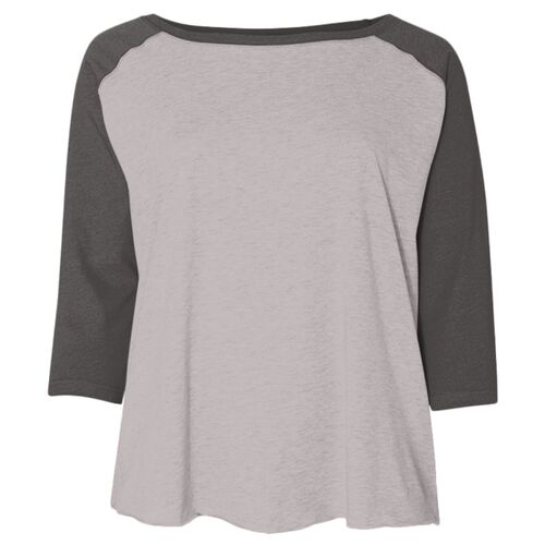 Women's Curvy Collection Baseball Three-Quarter Sleeve Tee Thumbnail