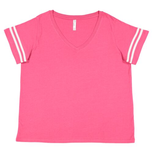 Women's Curvy Collection Vintage Football T-Shirt Thumbnail