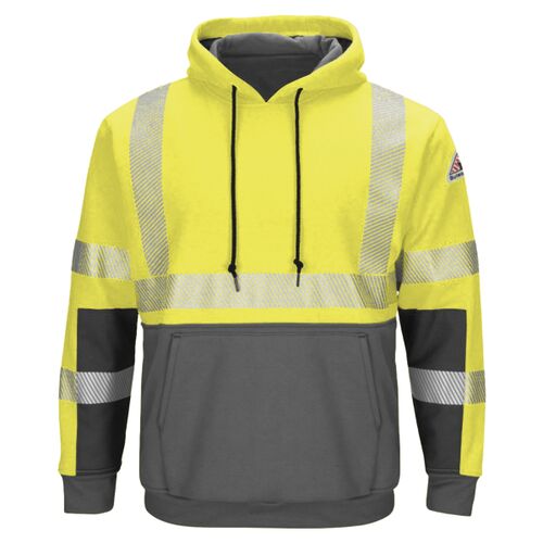 Men's Hi-Visibility Color-Blocked Hooded Sweatshirt Thumbnail