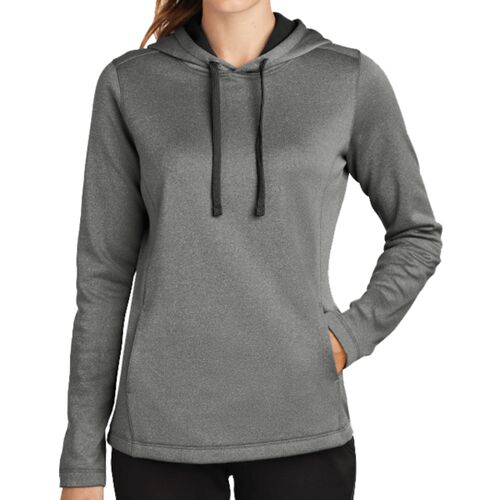 Ladies PosiCharge Heathered Fleece Hoodie Thumbnail